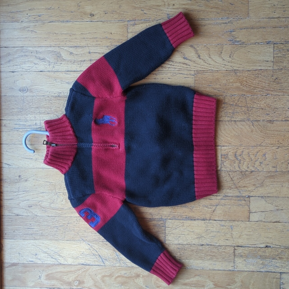 Polo by Ralph Lauren Red and Navy Kids Sweater 3T
